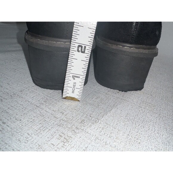 Clarks Collection Airabell Slip On Black Suede Platform Loafer Shoe Sz. 8 - Picture 7 of 9